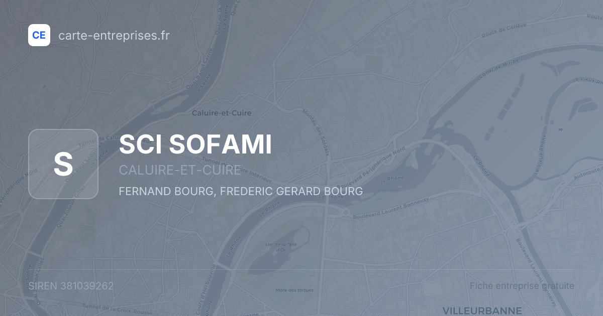 SCI SOFAMI — 381039262 — fiche entreprise