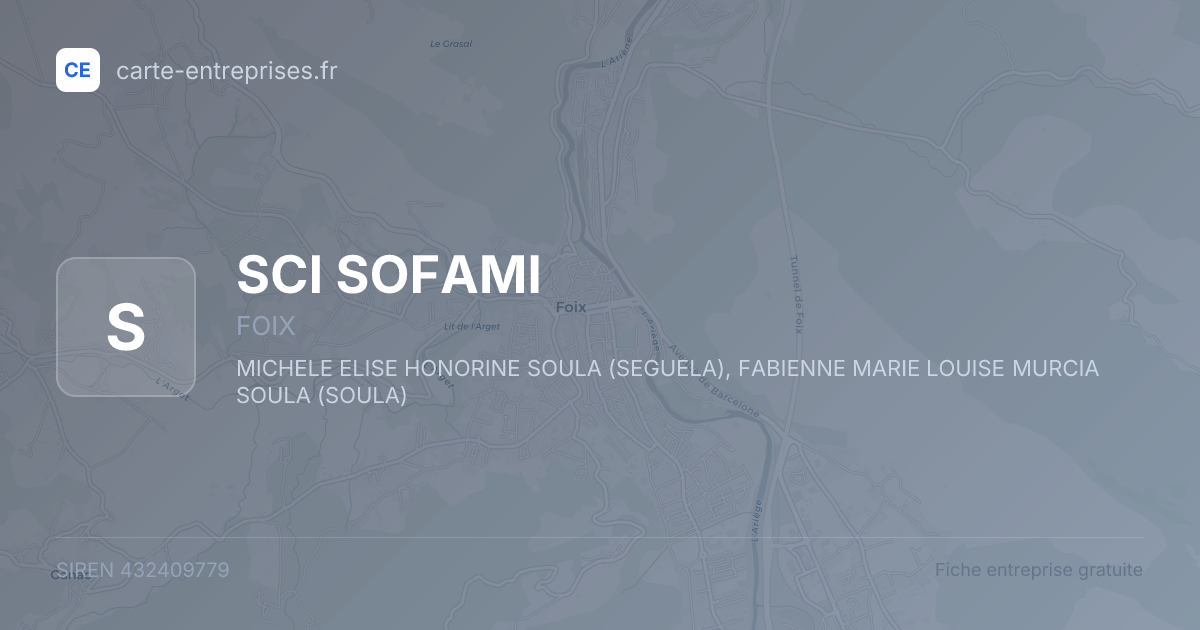 SCI SOFAMI — 432409779 — fiche entreprise