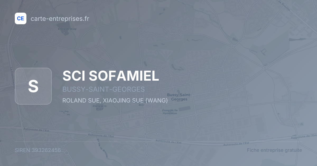 SCI SOFAMIEL — 393262456 — fiche entreprise