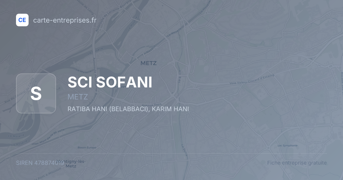SCI SOFANI — 478874019 — fiche entreprise