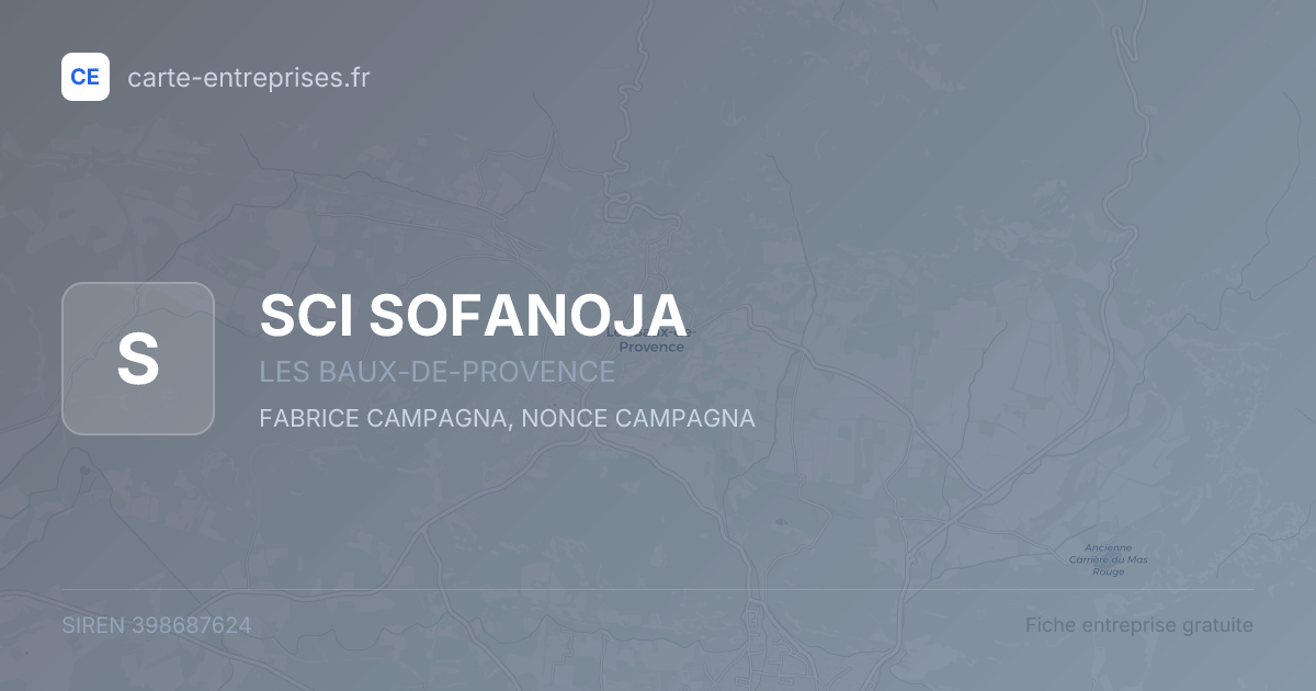 SCI SOFANOJA — 398687624 — fiche entreprise