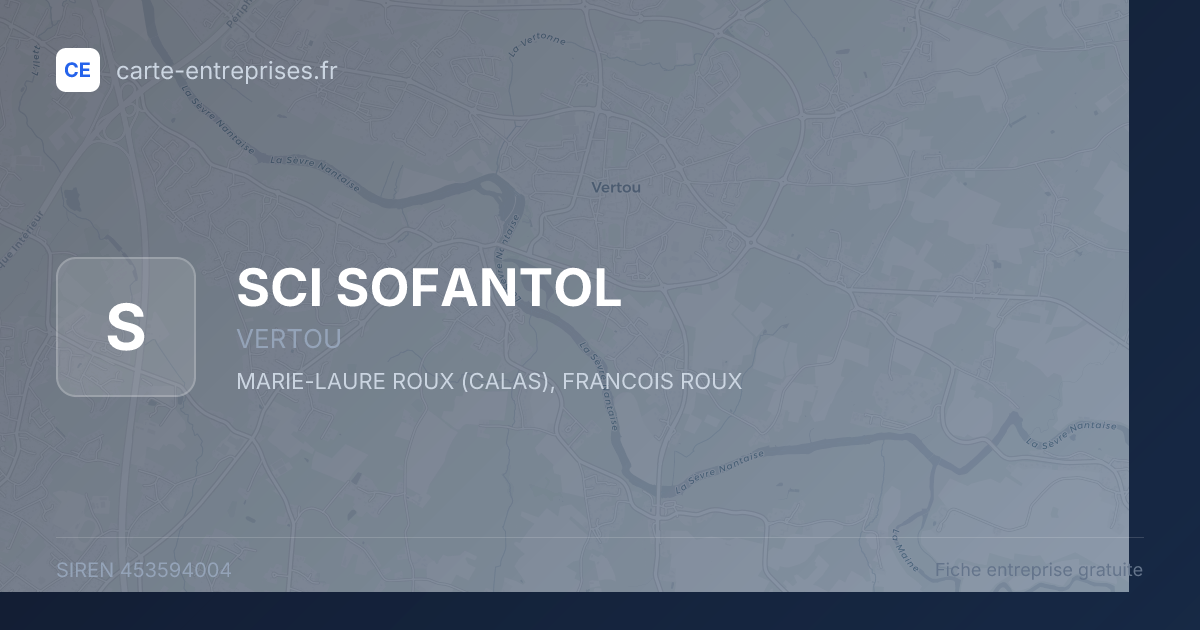 SCI SOFANTOL — 453594004 — fiche entreprise