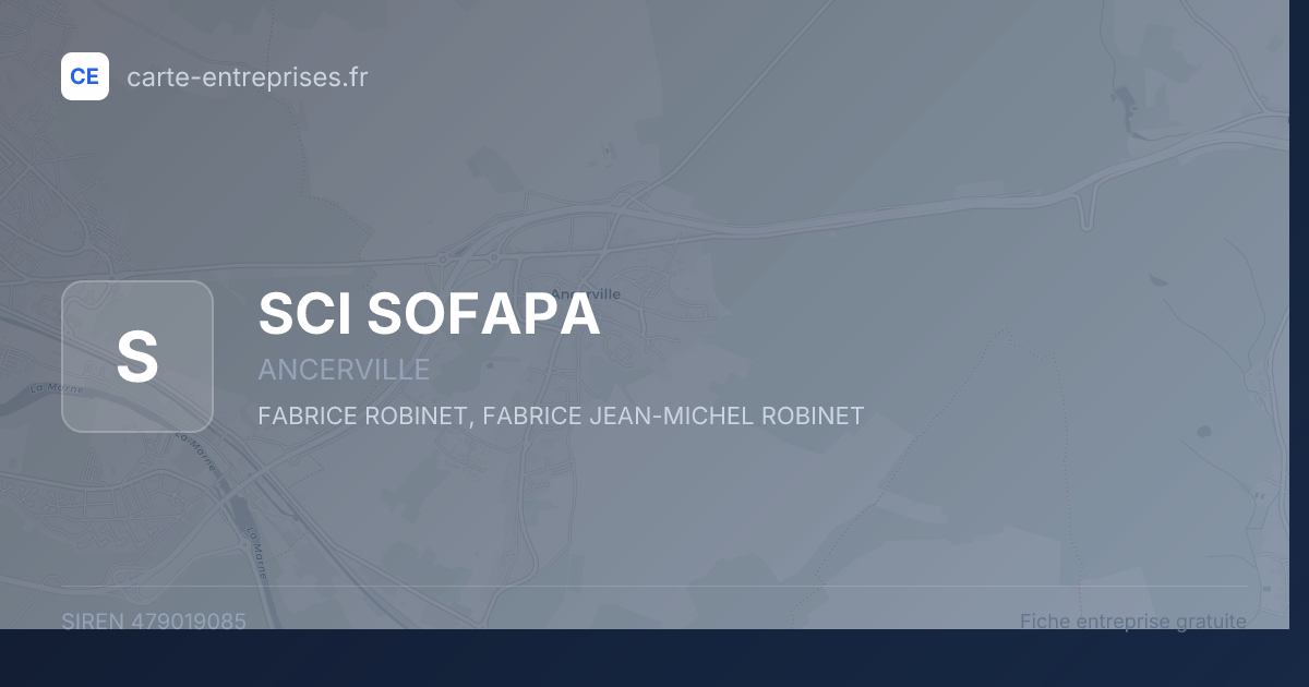SCI SOFAPA — 479019085 — fiche entreprise