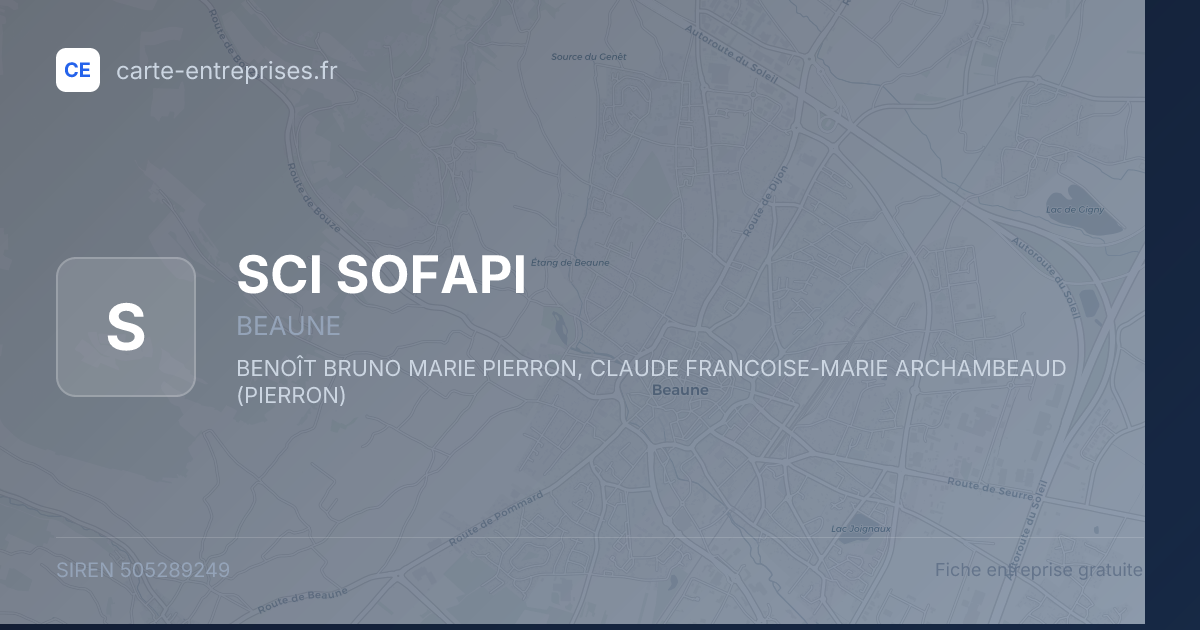 SCI SOFAPI — 505289249 — fiche entreprise