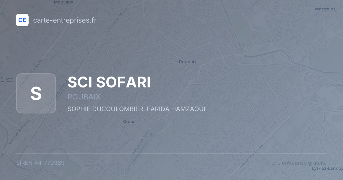 SCI SOFARI — 441770369 — fiche entreprise