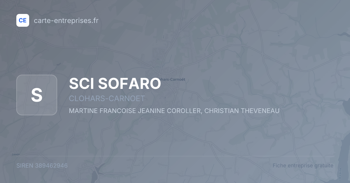 SCI SOFARO — 389462946 — fiche entreprise