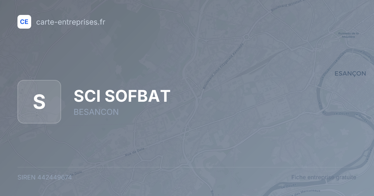 SCI SOFBAT — 442449674 — fiche entreprise
