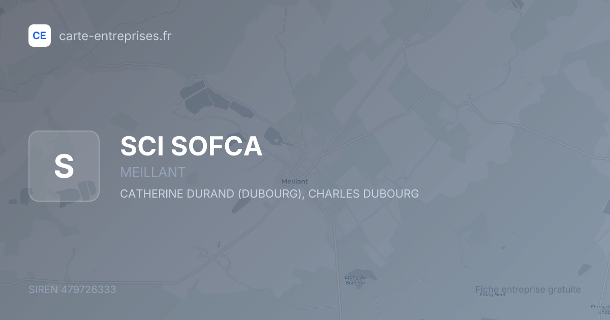 SCI SOFCA — 479726333 — fiche entreprise