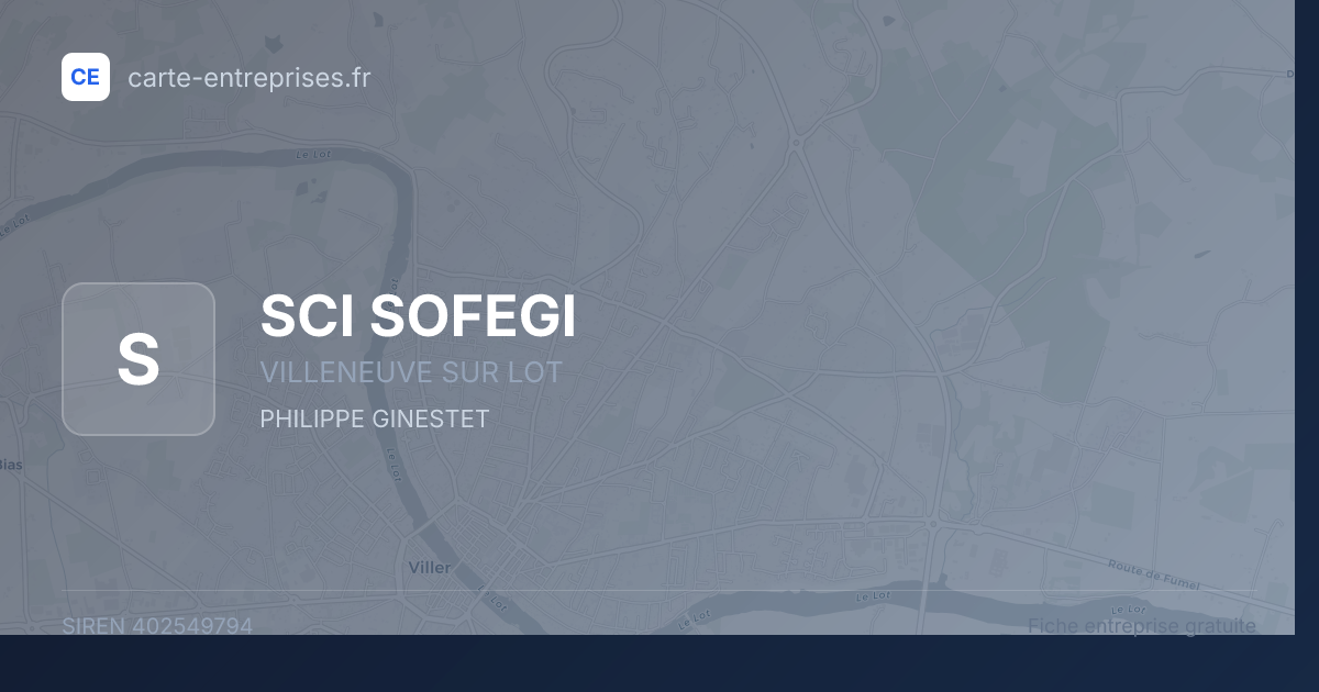SCI SOFEGI — 402549794 — fiche entreprise