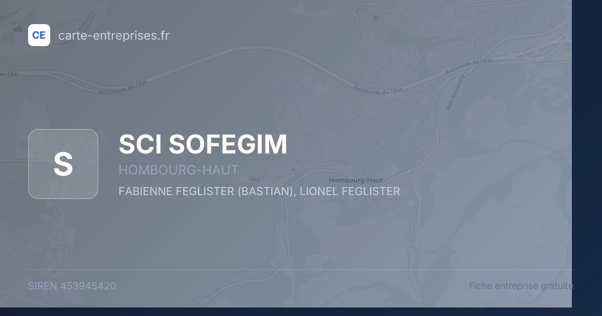 SCI SOFEGIM — 453945420 — fiche entreprise