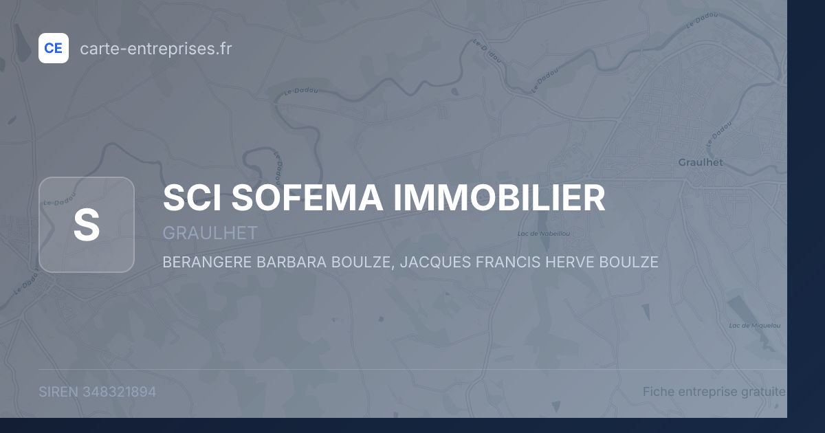 SCI SOFEMA IMMOBILIER — 348321894 — fiche entreprise