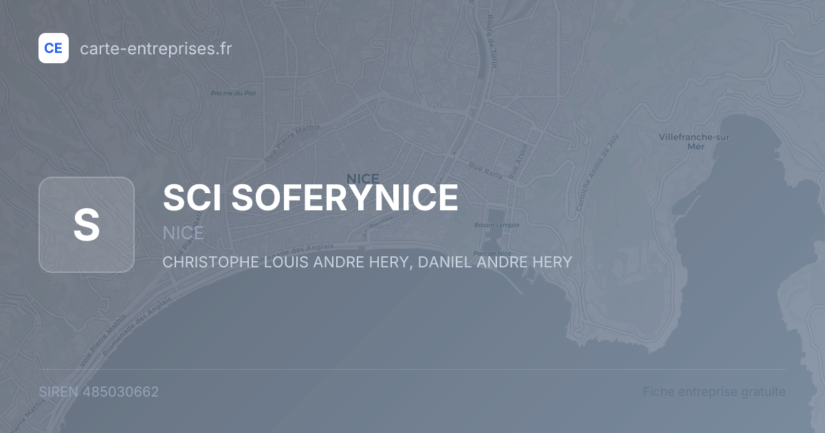 SCI SOFERYNICE — 485030662 — fiche entreprise