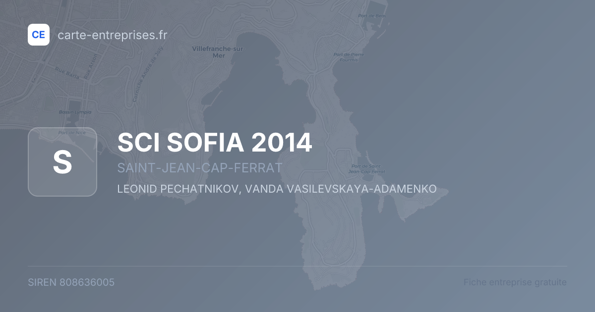 SCI SOFIA 2014 — 808636005 — fiche entreprise