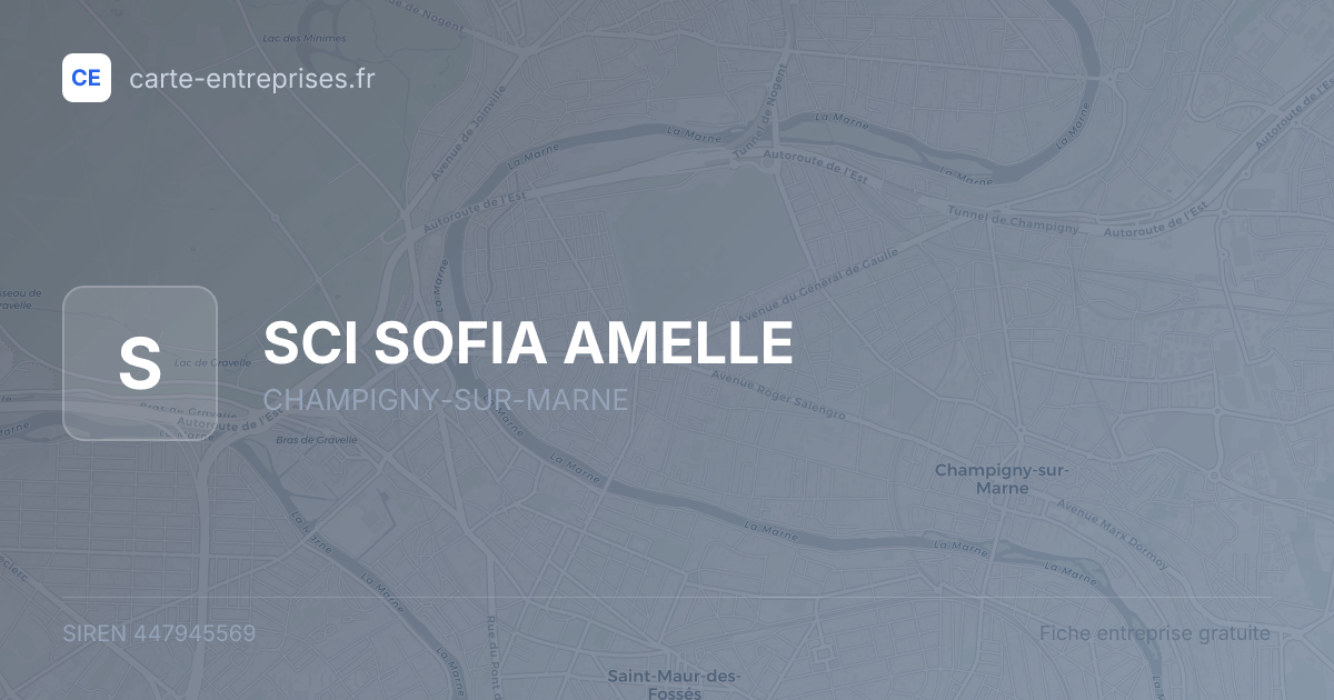 SCI SOFIA AMELLE — 447945569 — fiche entreprise