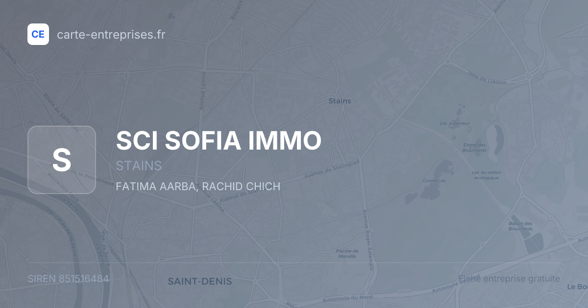 SCI SOFIA IMMO — 851516484 — fiche entreprise