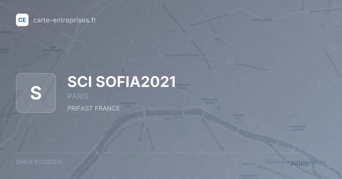 SCI SOFIA2021 — 913261210 — fiche entreprise