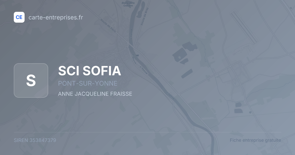 SCI SOFIA — 353847379 — fiche entreprise