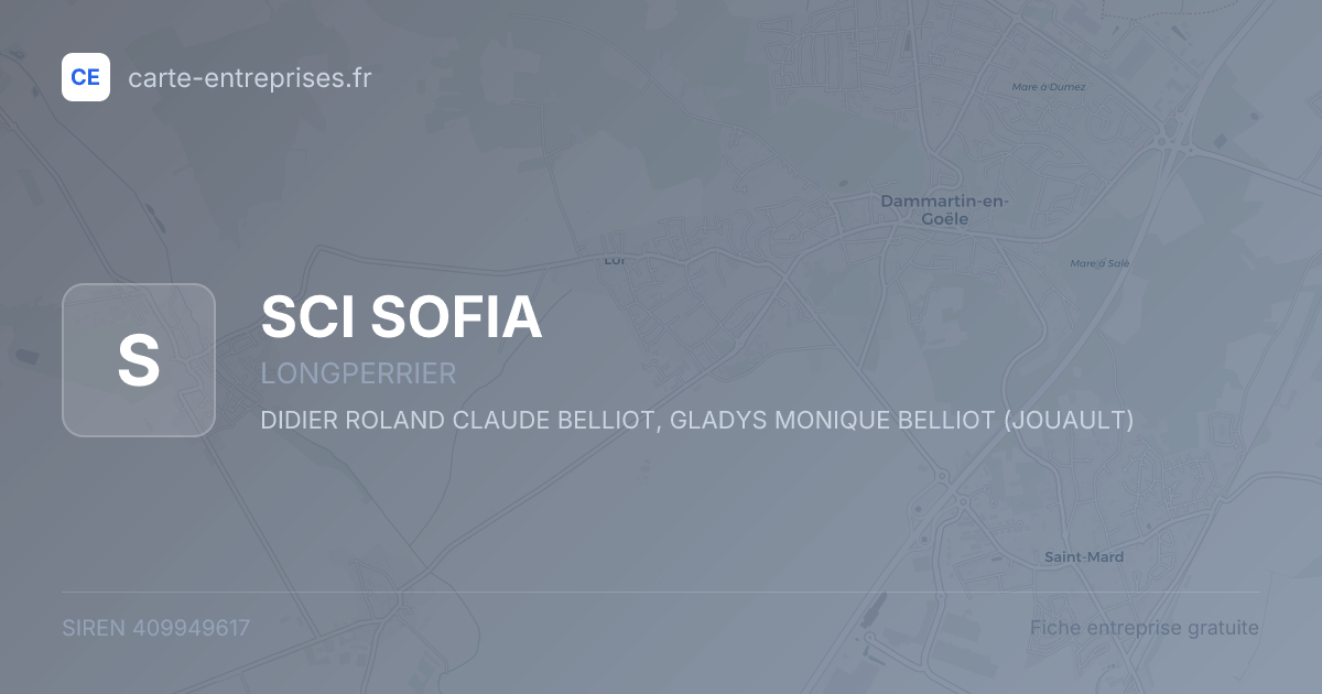 SCI SOFIA — 409949617 — fiche entreprise