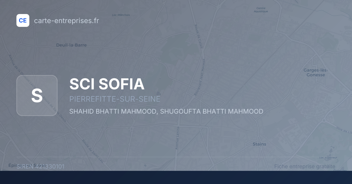 SCI SOFIA — 421330101 — fiche entreprise