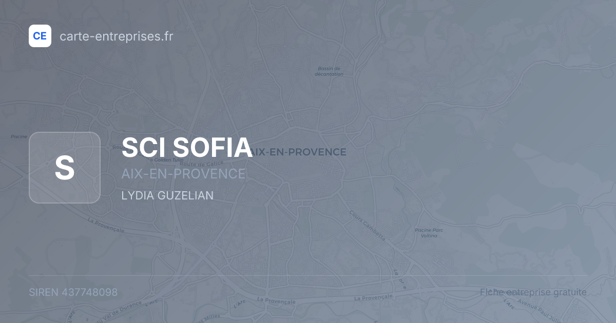 SCI SOFIA — 437748098 — fiche entreprise