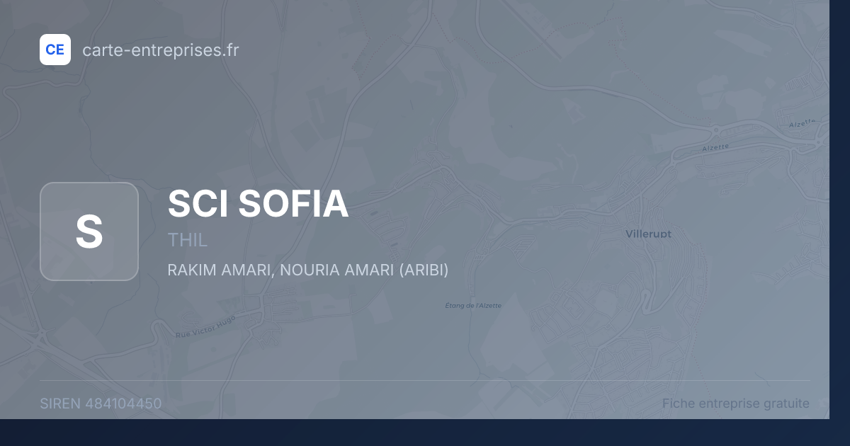 SCI SOFIA — 484104450 — fiche entreprise