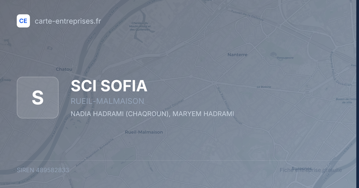 SCI SOFIA — 489582833 — fiche entreprise