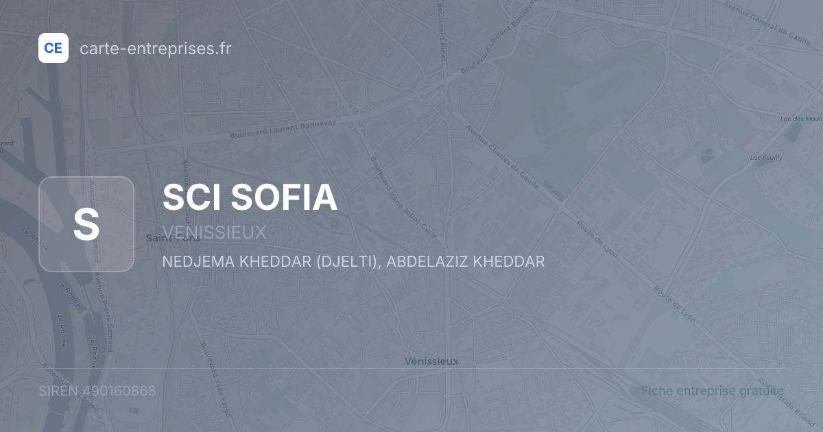 SCI SOFIA — 490160868 — fiche entreprise