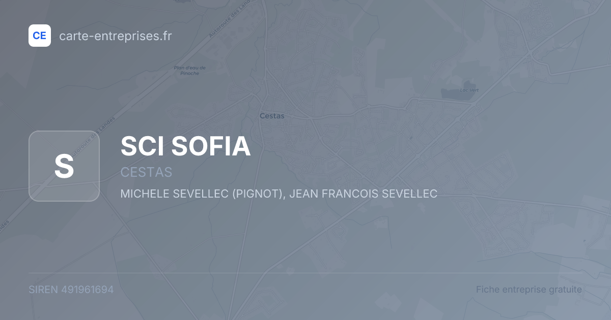 SCI SOFIA — 491961694 — fiche entreprise