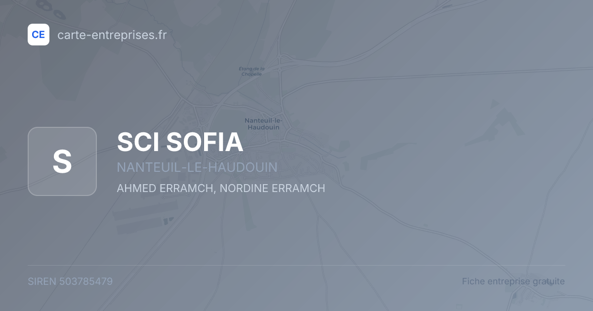 SCI SOFIA — 503785479 — fiche entreprise
