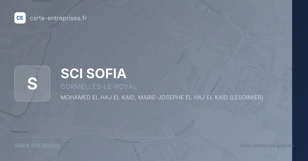SCI SOFIA — 509389003 — fiche entreprise