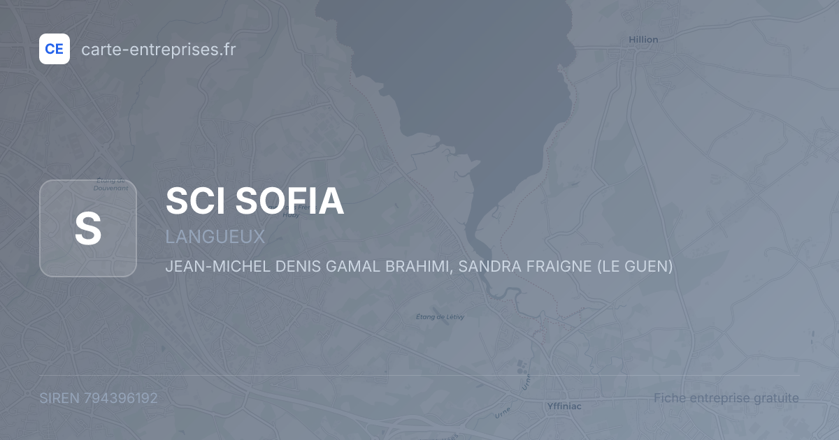 SCI SOFIA — 794396192 — fiche entreprise