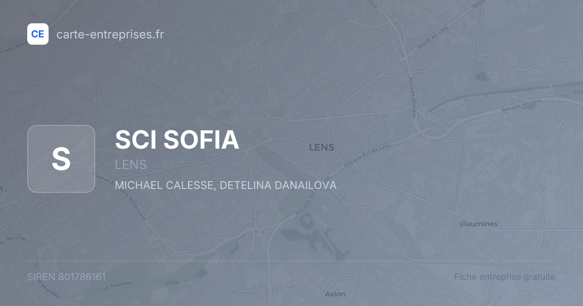 SCI SOFIA — 801786161 — fiche entreprise