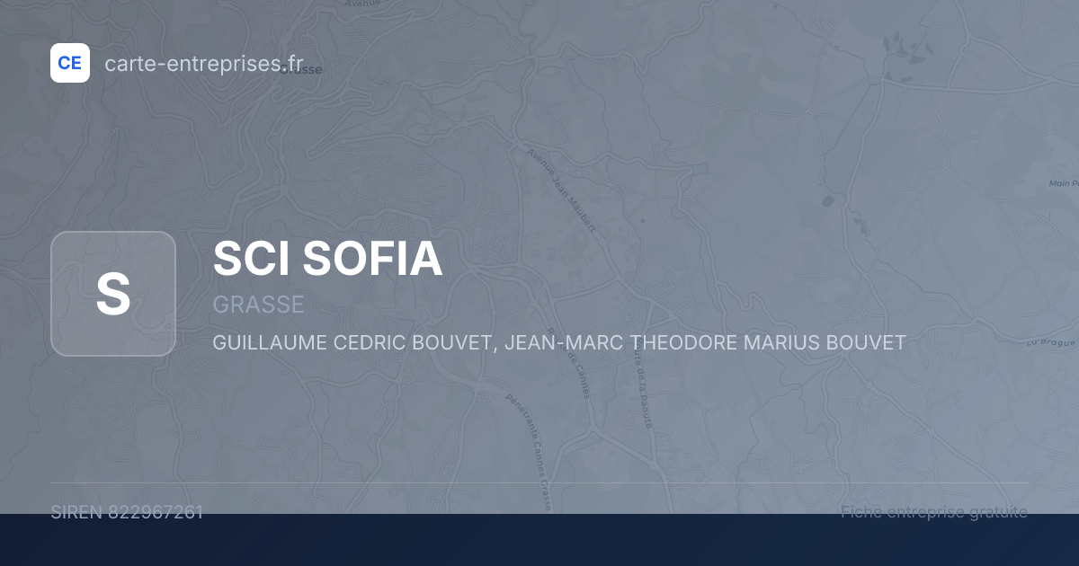 SCI SOFIA — 822967261 — fiche entreprise
