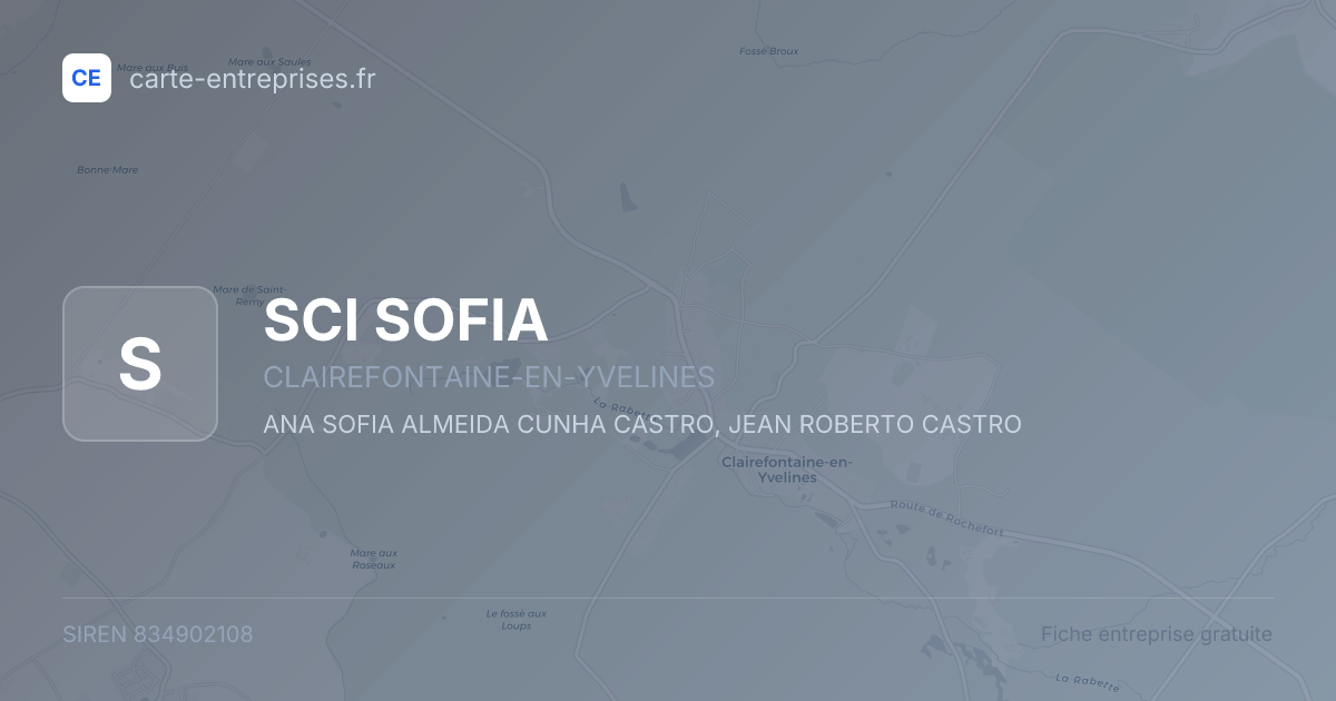 SCI SOFIA — 834902108 — fiche entreprise