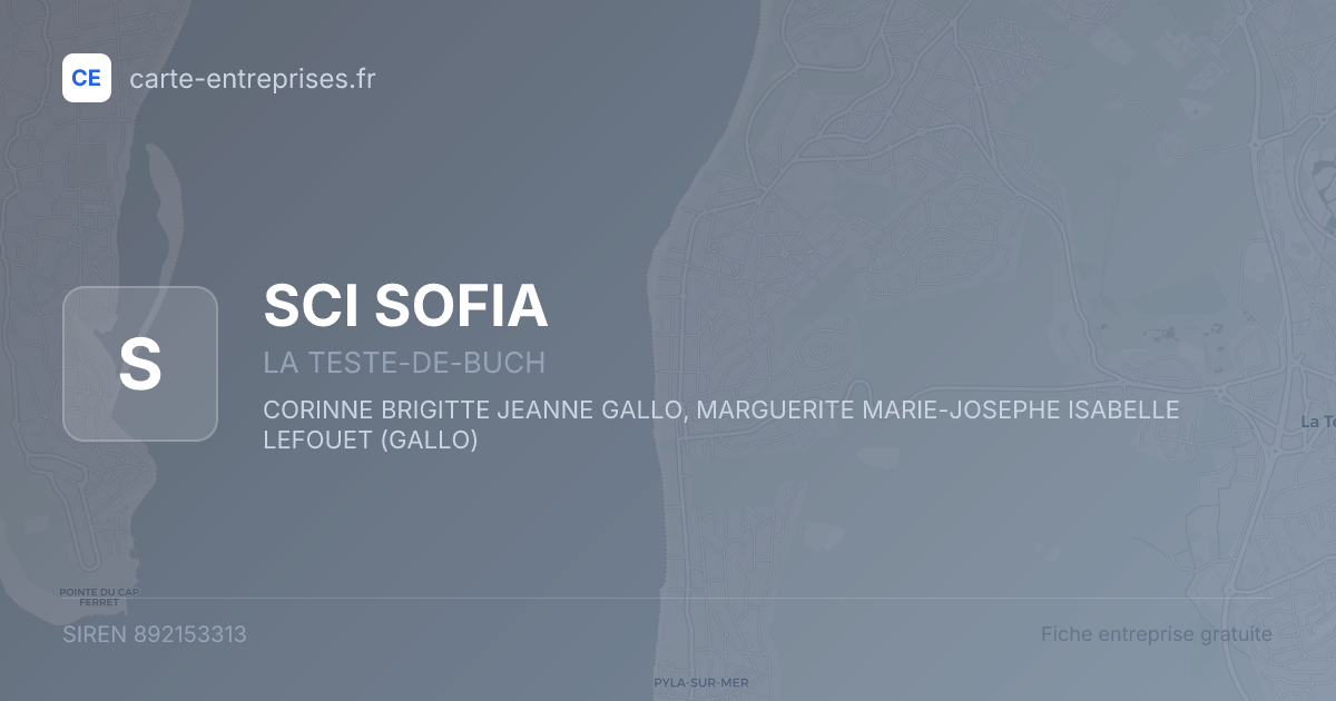 SCI SOFIA — 892153313 — fiche entreprise