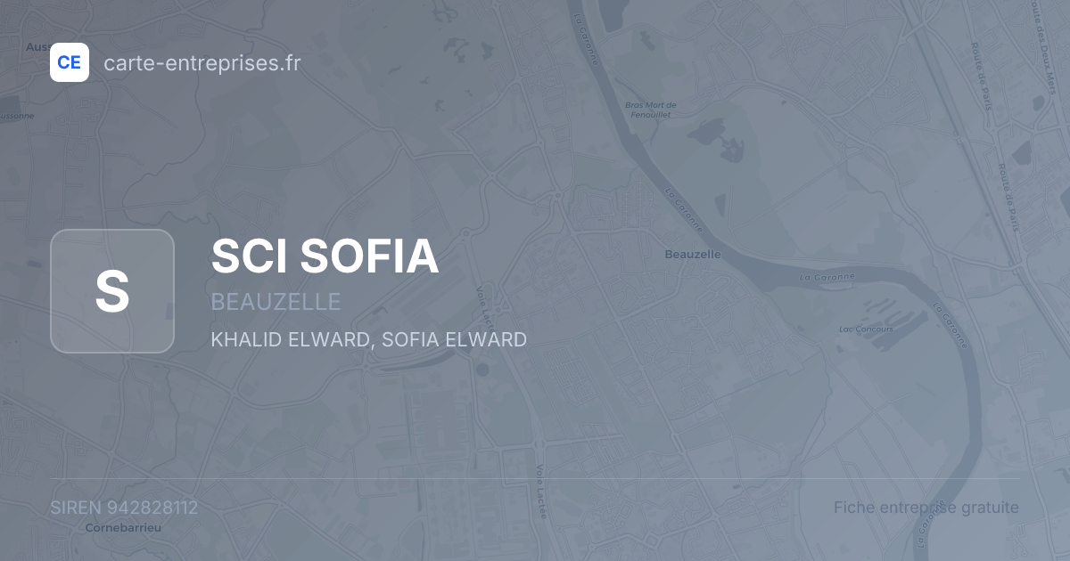 SCI SOFIA — 942828112 — fiche entreprise