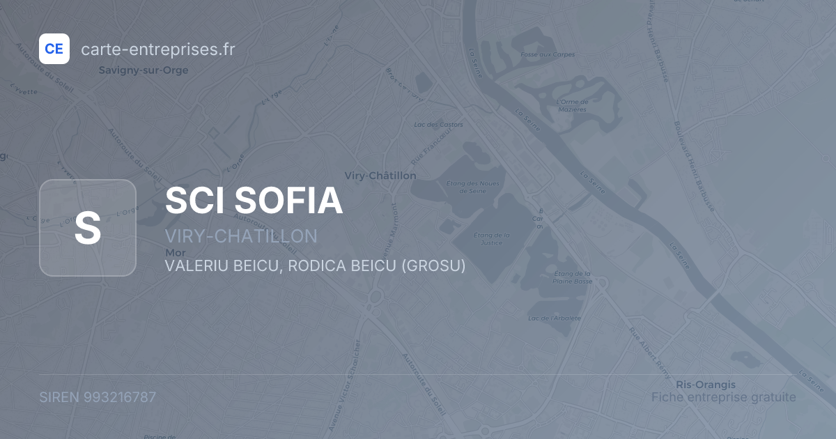 SCI SOFIA — 993216787 — fiche entreprise