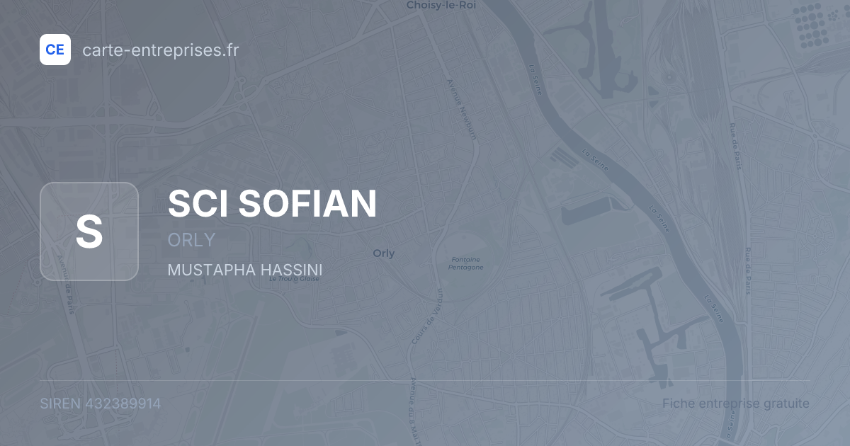 SCI SOFIAN — 432389914 — fiche entreprise