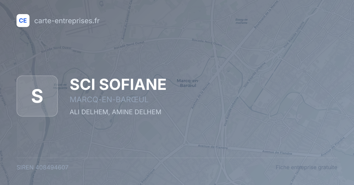 SCI SOFIANE — 408494607 — fiche entreprise