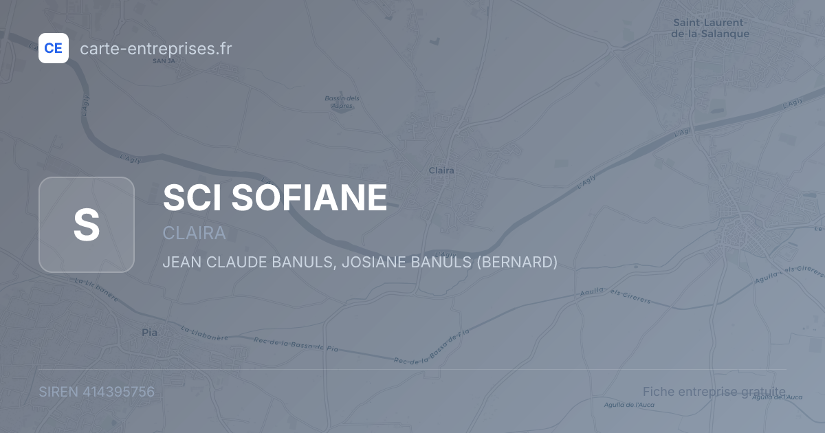 SCI SOFIANE — 414395756 — fiche entreprise