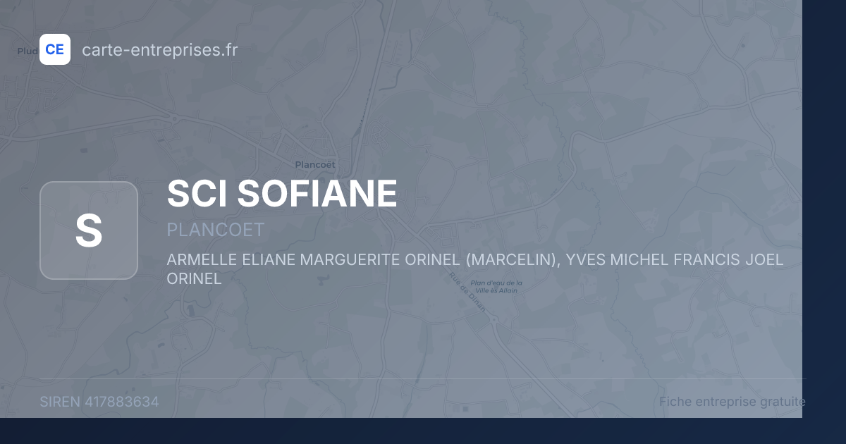 SCI SOFIANE — 417883634 — fiche entreprise