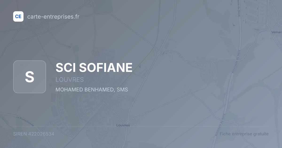 SCI SOFIANE — 422026534 — fiche entreprise