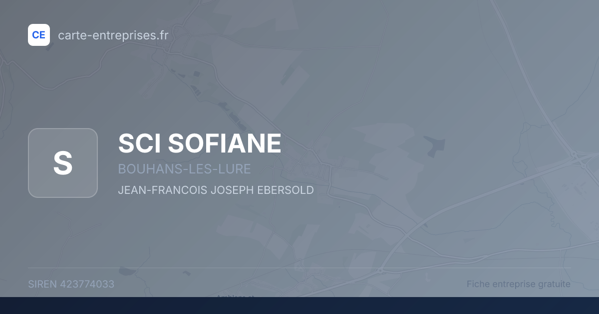 SCI SOFIANE — 423774033 — fiche entreprise