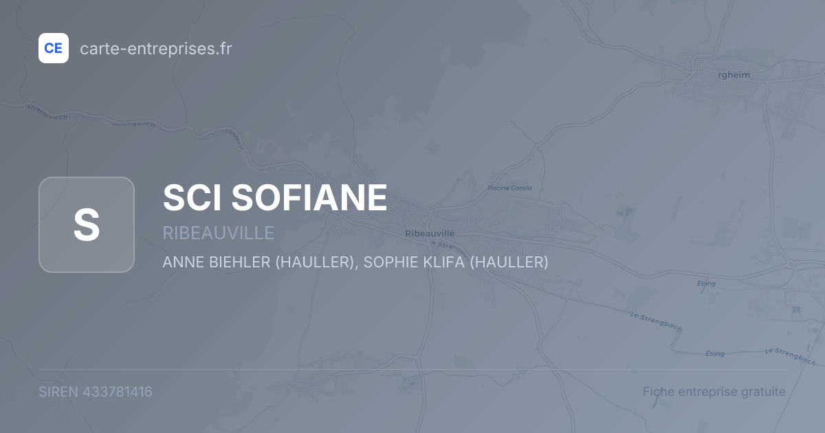 SCI SOFIANE — 433781416 — fiche entreprise