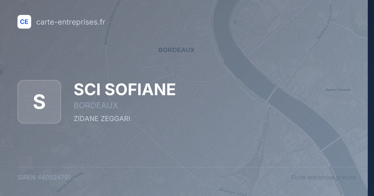 SCI SOFIANE — 440524791 — fiche entreprise