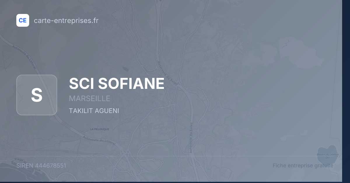 SCI SOFIANE — 444678551 — fiche entreprise