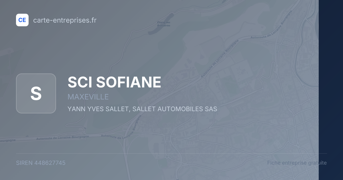 SCI SOFIANE — 448627745 — fiche entreprise