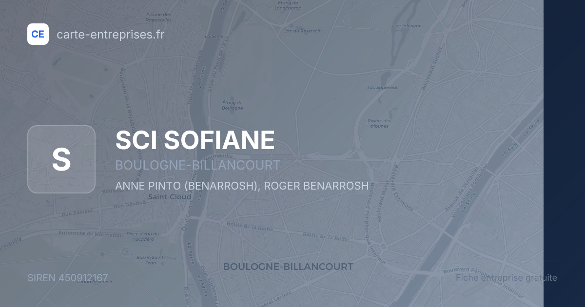 SCI SOFIANE — 450912167 — fiche entreprise