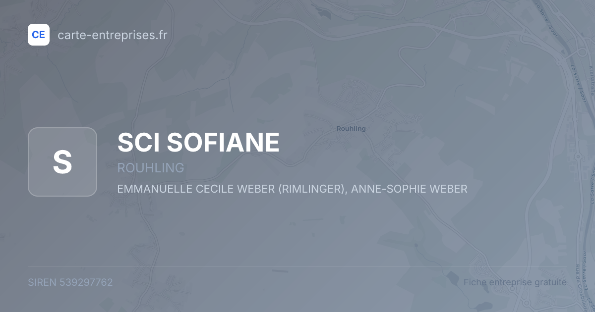 SCI SOFIANE — 539297762 — fiche entreprise