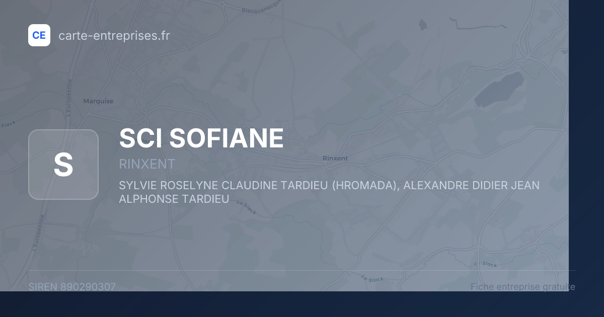 SCI SOFIANE — 890290307 — fiche entreprise